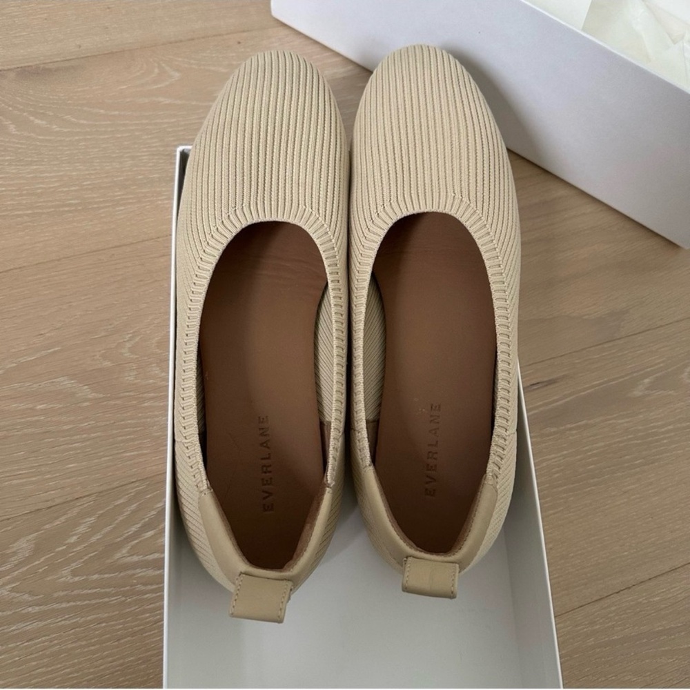 EVERLANE “DAY GLOVE” in Knit Ribbed Slip-On Ballet Flats